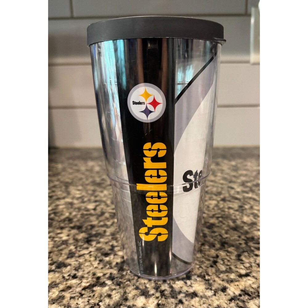 Pittsburgh Steelers 24oz Tervis Tumbler NFL Football W/ Lid Primary Logo